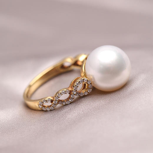 金18k（黄色）海水珍珠戒指 11.5-12mm 88907 商品图2