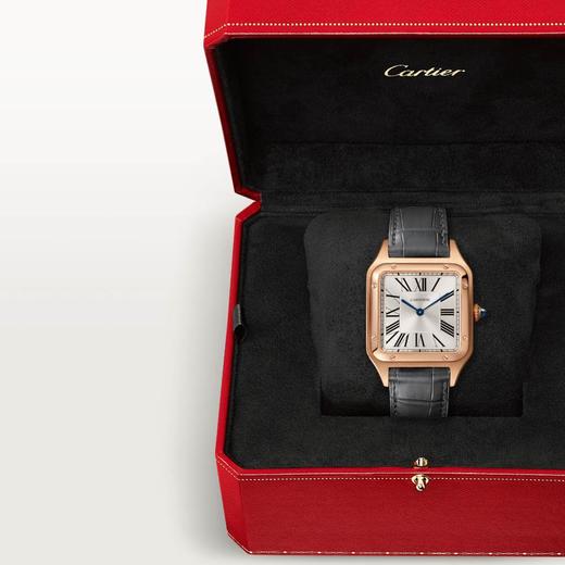 卡地亚 Cartier Santos-Dumont 腕表 大号 18K玫瑰金 石英 WGSA0021 商品图6