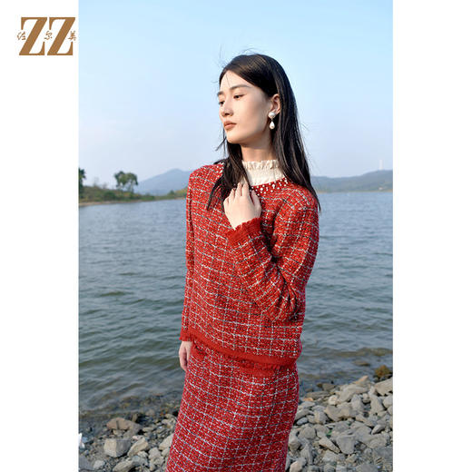 冬季新款 针织羊毛衫套装上衣女E14MS22 商品图4