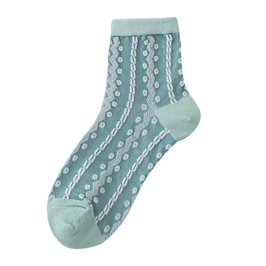 「一套5双装！9套配色可选」秋季袜子 女韩版学院风女袜中筒长袜配饰 商品图4