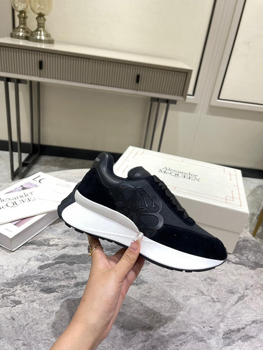 黑色布面拼牛反绒 商品图0