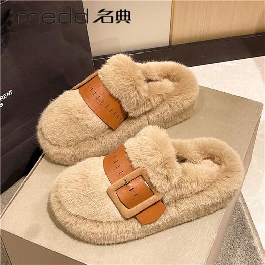 秋冬新款厚底加绒时尚百搭外穿棉鞋 商品图7