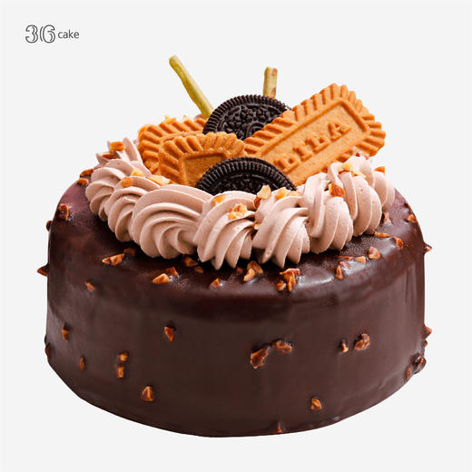 （此款仅限深圳配送）黑巧脆皮 冰淇淋蛋糕，可选1.5磅 商品图0