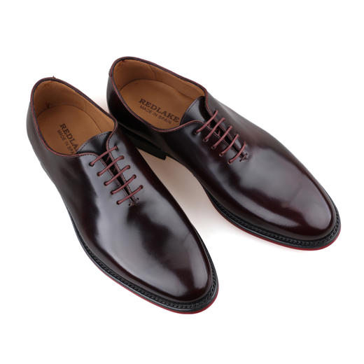 限时特价——西班牙原产经典舒适男士全切皮经典正装鞋阿尔贝尼兹 ALBENIZ-酒红色 商品图7