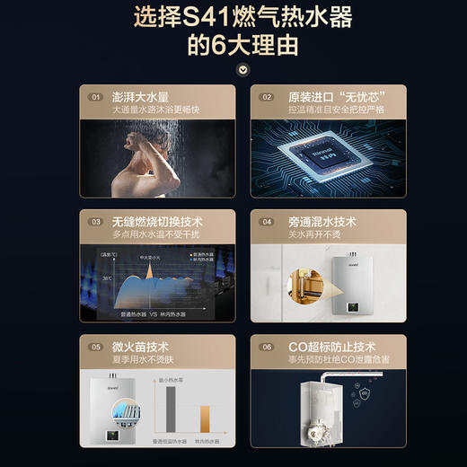 林内（Rinnai）RUS-13QS41 燃气热水器13升无忧芯系列 防CO超标恒温 商品图3
