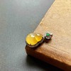 稀有厚庄高冰种黄翡葫芦18k白金钻石镶嵌 商品缩略图3
