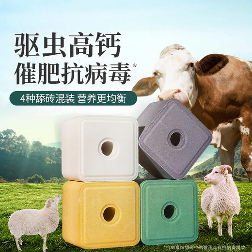 华畜牛羊混合舔砖40斤装 4种搭配混装 一箱多用 营养更均衡 微量元素 商品图0
