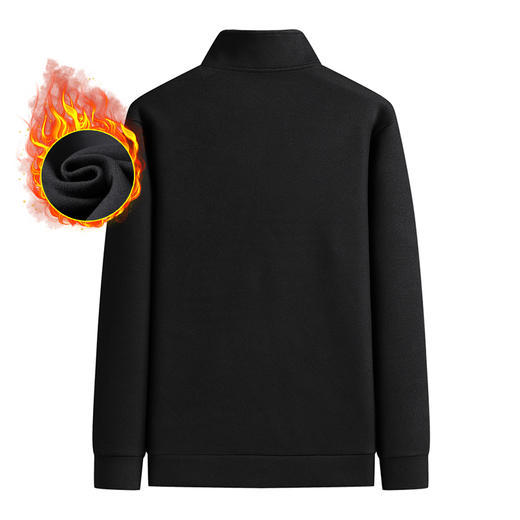 双面德绒【新款DSK】大依优型大码男装双面绒卫衣上衣立领宽松加肥加大长袖保暖 商品图9