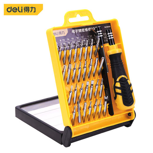 得力DL1033D精密螺丝刀(黄) 商品图1