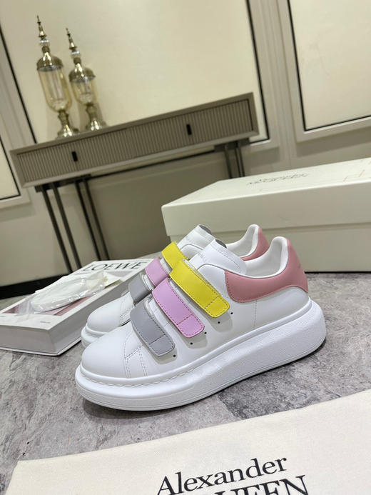 三彩魔术贴小白鞋 商品图0