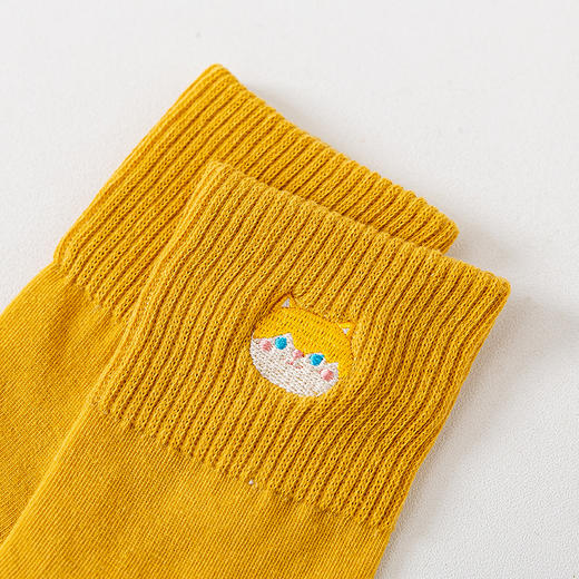 「10双装！8款配色」袜子女秋冬学院风日系中筒女士袜子保暖刺绣运动袜子配饰 商品图2