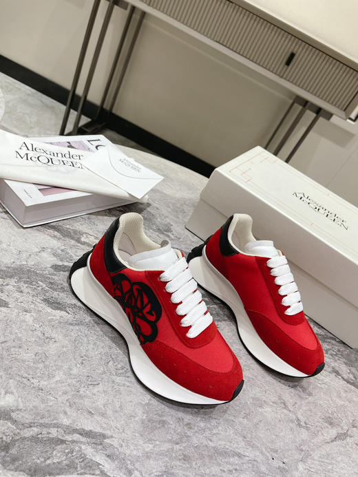 红色布面拼牛反绒 商品图3