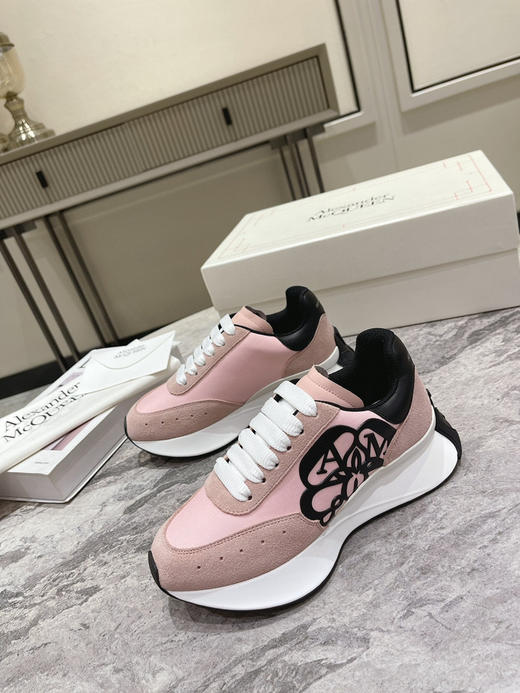 粉色布面拼牛反绒 商品图1