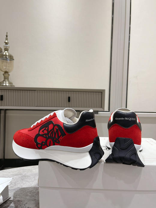 红色布面拼牛反绒 商品图6