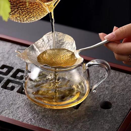 创意茶滤锡茶漏纯锡茶具过滤网日式锤纹树叶茶滤功夫茶道零配 商品图7