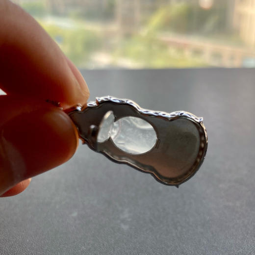 玻璃种翡翠释迦牟尼18k白金钻石镶嵌 商品图8