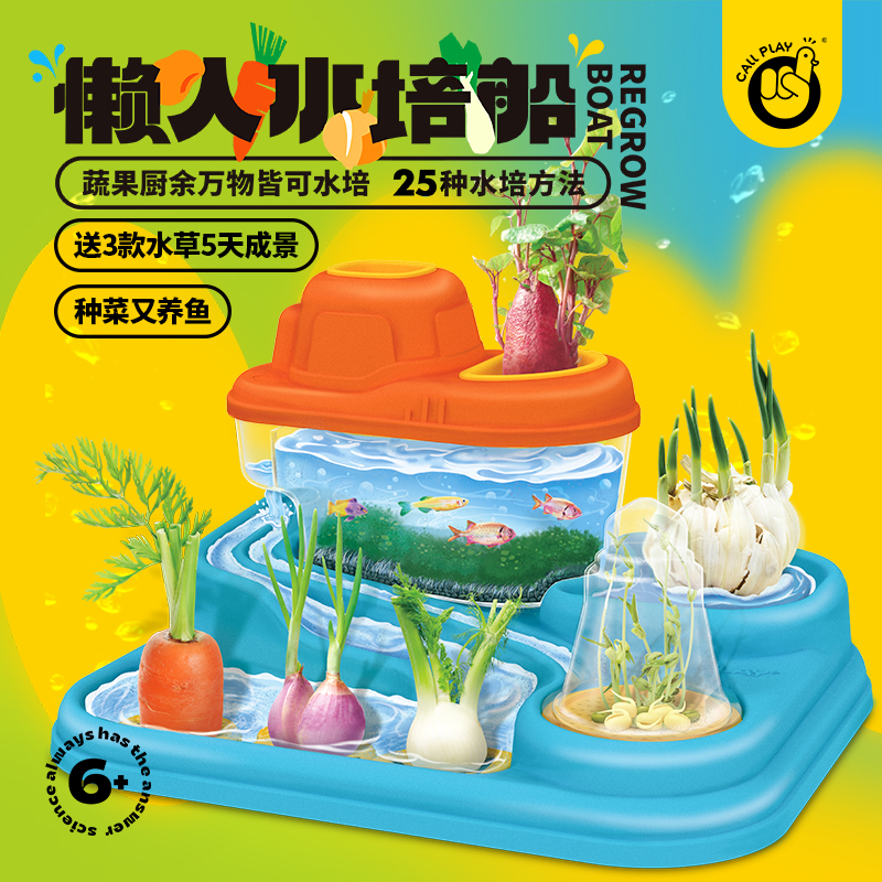 【懒人水培船】蔬果废料不要扔❗种菜养鱼两不误！