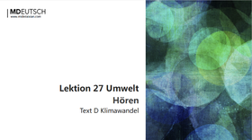 【听力】Text D Klimawandel丨L27