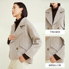 玳莎短款毛呢外套女2022冬新款简约条纹复古显瘦双面呢大衣小个子 CD37303 商品缩略图2