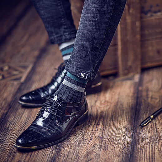 「5双装！39款可选」秋冬款袜子 男士保暖休闲中筒男袜 加厚高腰棉袜配饰 商品图1