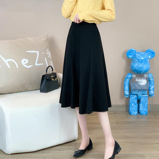 奢姿2024年秋装新款大码女装时尚半松紧腰A字裙胖妹妹百搭半身裙9924466592 商品图2