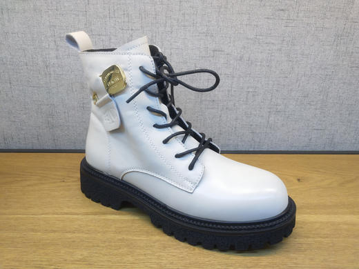 2021秋季新款豪行真皮舒适休闲女鞋213X62889平底系带时尚马丁靴 商品图1