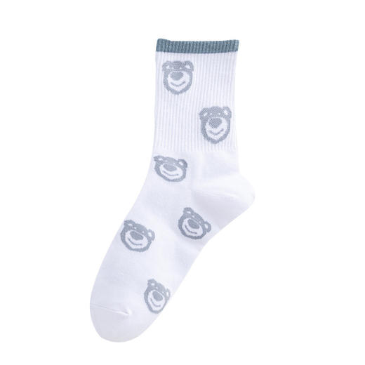 「5双装！9款配色」秋冬款袜子 女运动学院风可爱中筒保暖女士高筒棉袜配饰 商品图4