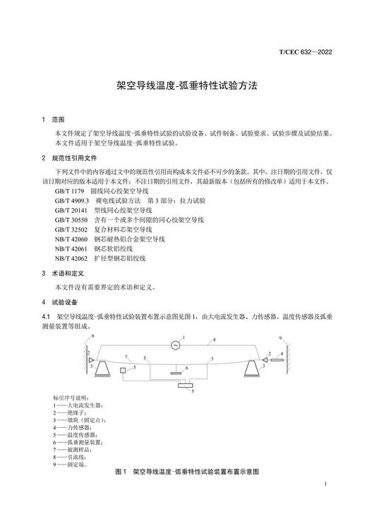 【按需印刷】T/CEC632-2022 架空导线温度-弧垂特性试验方法 商品图4