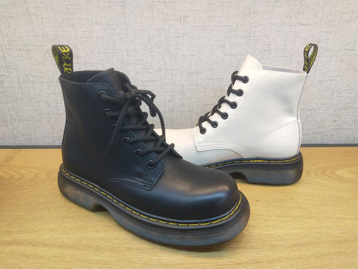 2021秋新款豪行女鞋213X41091舒适厚底圆头马丁女单靴短筒靴正品 商品图5