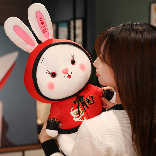 兔年吉祥物国潮兔子公仔毛绒玩具生肖兔玩偶儿童安抚娃娃活动礼品 商品图8