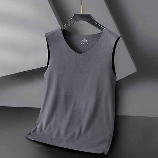 【新款DX】大依优型大码男装背心V领德绒无痕保暖内衣坎肩男士加肥加大肥佬胖子 商品图1