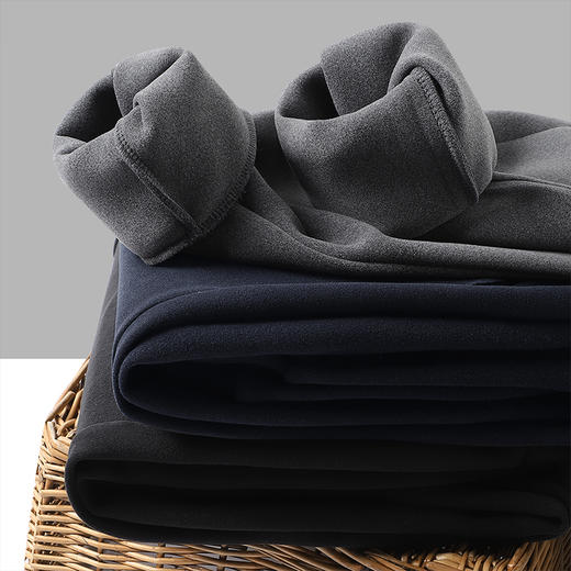 双面德绒【新款DSK】大依优型大码男装双面德绒裤子运动裤卫裤休闲裤长裤加肥加大束脚 商品图3