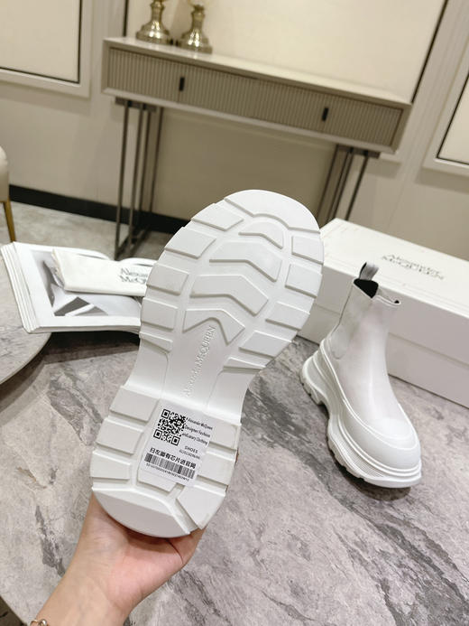 全白厚底短靴 商品图8