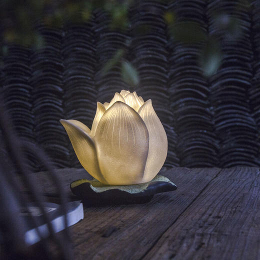 现代中式禅意网红民宿装饰卧室荷花仿古古典创意古风暖光莲花台灯 商品图0