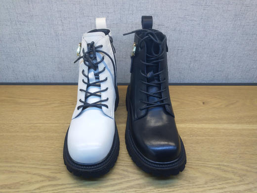 2021秋季新款豪行真皮舒适休闲女鞋213X62889平底系带时尚马丁靴 商品图6