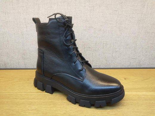 2021秋冬新款豪行真皮女鞋213X22029时尚厚底加绒马丁棉短靴正品 商品图0