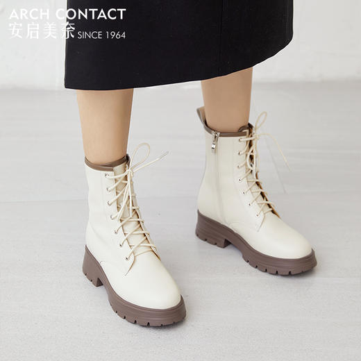 ARCHCONTACT安启美奈百搭舒适系带马丁靴52789 商品图3