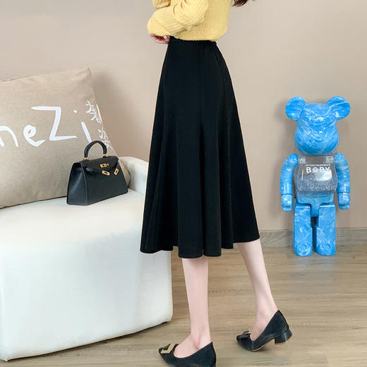 奢姿2024年秋装新款大码女装时尚半松紧腰A字裙胖妹妹百搭半身裙9924466592 商品图3
