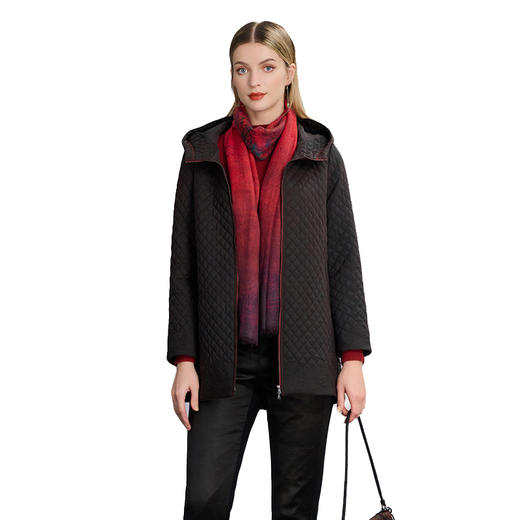 TANGY Collection/天意精品莨绸香云纱裥棉外套 商品图4