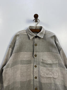 90年代 Vintage 棉麻混纺 长袖衬衫 _VLS(L-XL)
