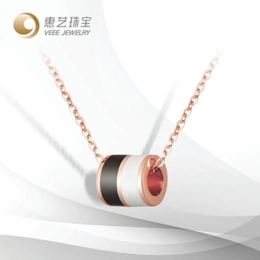 小蛮腰黑白珐琅18K金套链 商品图0