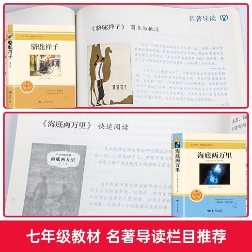 七年级下册必读书全套 海底两万里原著正版完整版骆驼祥子老舍著 初中生初中版老师推荐七下阅读课外书 语文人民教育文学出版社7下 商品图1