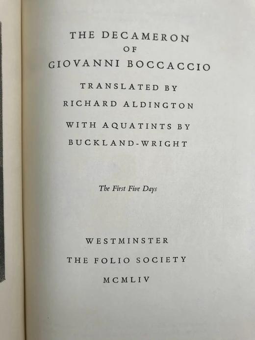 薄伽丘《十日谈》（全2卷） 版画家莱特20幅香艳插图 精装18开 商品图2