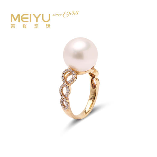 金18k（黄色）海水珍珠戒指 11.5-12mm 88907 商品图0
