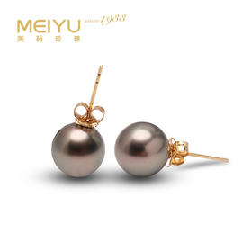 金18k海水珍珠耳钉 8.5-12mm 98083-87333-100596