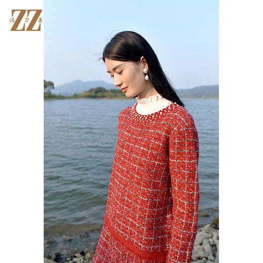 冬季新款 针织羊毛衫套装上衣女E14MS22 商品图3