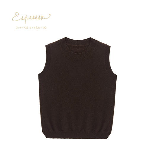 100%山羊绒圆领无袖基础款背心 商品图6