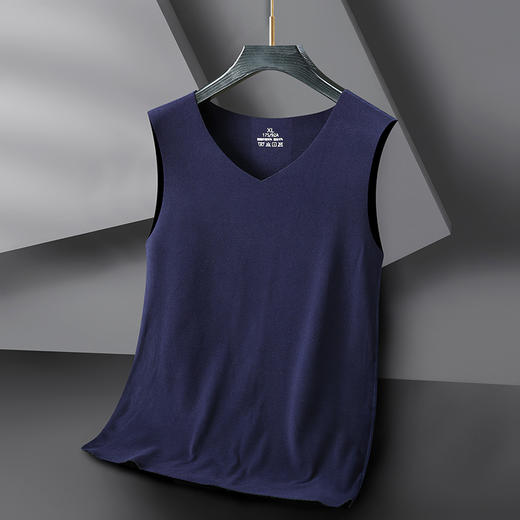 【新款DX】大依优型大码男装背心V领德绒无痕保暖内衣坎肩男士加肥加大肥佬胖子 商品图2