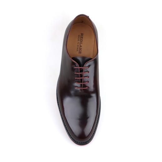 限时特价——西班牙原产经典舒适男士全切皮经典正装鞋阿尔贝尼兹 ALBENIZ-酒红色 商品图4