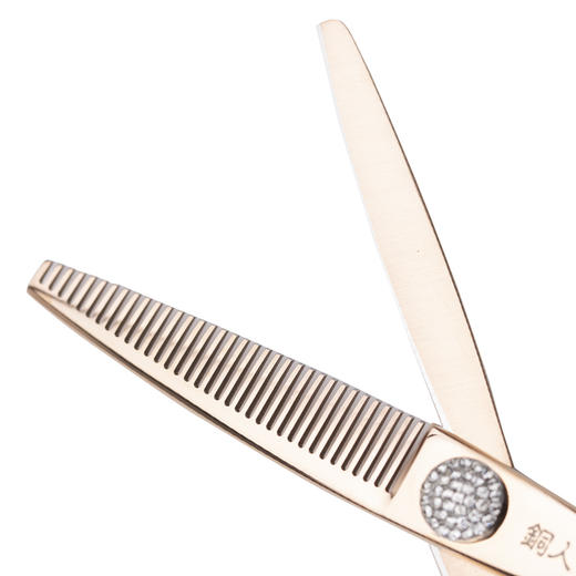 铜人牙剪H6  牙剪/调量剪/女发牙剪/打薄剪/去发量15%玫瑰金  平齿/30根齿/正刃/6寸 商品图2